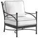 Pavlova Black and White Performance Fabric Upholstered Outdoor Lounge Chair
