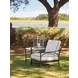 Pavlova Black and White Performance Fabric Upholstered Outdoor Lounge Chair
