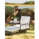 Pavlova White Performance Fabric Rectangular Outdoor Ottoman