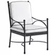Pavlova Black and White Performance Fabric Outdoor Arm Chair