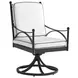 Pavlova White Performance Fabric Outdoor Swivel Rocker Dining Chair