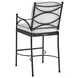 Pavlova White and Black Performance Fabric Outdoor Bar Stool