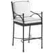 Pavlova White and Black Performance Fabric Outdoor Bar Stool