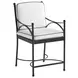 Pavlova White and Black Performance Fabric Outdoor Counter Height Stool
