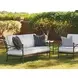 Pavlova Black and White Performance Fabric Outdoor 64" Loveseat