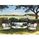 Pavlova Black and White Performance Fabric Outdoor Conversation Set