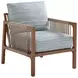 St Tropez Blue Upholstered Outdoor Lounge Chair