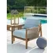 St Tropez Blue Upholstered Outdoor Lounge Chair