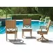 Los Altos Valley View Gray Upholstered Outdoor Arm Chair