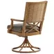 Los Altos Valley View Gray Upholstered Outdoor Swivel Rocker Dining Chair