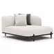 Madera Oatmeal 2 Piece Modular RAF Chaise Sectional with Pillows