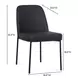 Sydney Black Upholstered Dining Chair Set of 2