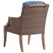 Harbor Isle Blue and White Upholstered Outdoor Arm Chair