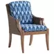 Harbor Isle Blue and White Upholstered Outdoor Arm Chair