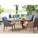 Harbor Isle Blue and White Upholstered Outdoor Arm Chair