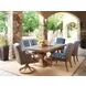 Harbor Isle Blue and White Upholstered Outdoor Arm Chair