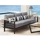 South Beach Gray Outdoor 89" Sofa with Pillows