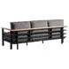 South Beach Gray Outdoor 89" Sofa with Pillows