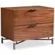 Brasea Lume and Tungsten 2 Drawer Large Nightstand with USB Charging