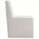 Brasea Beige Performance Fabric Upholstered Side Chair with Caster