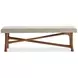 Brasea Beige Performance Fabric Upholstered Accent Bench