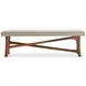 Brasea Beige Performance Fabric Upholstered Accent Bench