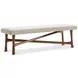Brasea Beige Performance Fabric Upholstered Accent Bench