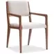 Brasea Beige Performance Fabric Upholstered Arm Chair