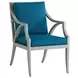 Silver Sands Blue Upholstered Outdoor Arm Chair