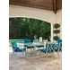 Silver Sands Blue Upholstered Outdoor Arm Chair