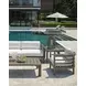 La Jolla Brown and White Performance Fabric Outdoor Lounge Chair