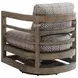 La Jolla Gray Performance Fabric Outdoor Occasional Swivel Chair