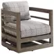 La Jolla Gray Performance Fabric Outdoor Occasional Swivel Chair