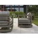 La Jolla Gray Performance Fabric Outdoor Occasional Swivel Chair