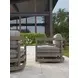 La Jolla Gray Performance Fabric Outdoor Occasional Swivel Chair