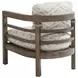 La Jolla Brown and White Performance Fabric Outdoor Lounge Chair