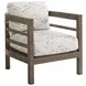 La Jolla Brown and White Performance Fabric Outdoor Lounge Chair