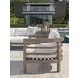 La Jolla Brown and White Performance Fabric Outdoor Lounge Chair