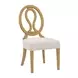 Oakmere Beige Upholstered Oval Side Chair Set of 2