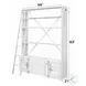 Cargo White 2 Door Bookcase with Ladder