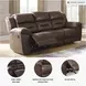 Stoneland Chocolate 90" Reclining Sofa