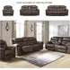 Stoneland Chocolate 90" Reclining Sofa
