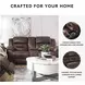 Stoneland Chocolate 82" Reclining Console Loveseat