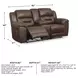 Stoneland Chocolate 82" Reclining Console Loveseat