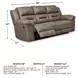 Stoneland Fossil 90" Reclining Sofa