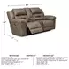 Stoneland Fossil 82" Power Reclining Console Loveseat
