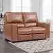 Rockford Verona Saddle Leather 64" Power Reclining Loveseat with Power Headrest and Footrest