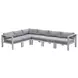 Nash Outdoor Seating Buff 6 Piece Outdoor Modular Sectional