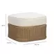 Axel Cream Performance Fabric Upholstered Outdoor Square Ottoman