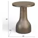 Bosley Lt. Brown Porpoise Round Accent Table